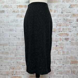 True Vintage Y2K Floral Vine Print Stretchy High Waisted Sexy Midi Pencil Skirt